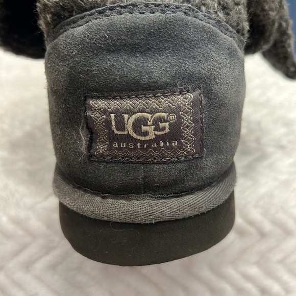 Women's UGG Classic Cardy Sweater Wool Knit Knee Sock Boots BLACK 8 - Picture 6 of 8